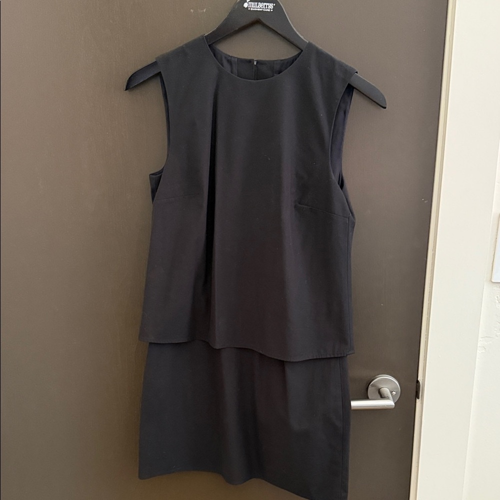 Theory Black Sleeveless Mini Dress